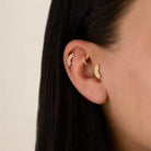 Dianora Piercing-14 Ayar Altın 13 Taşlı Helix Kıkırdak Piercing-Helix Piercing-4-Milagron.com