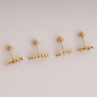 Dianora Piercing-14 Ayar Altın 13 Taşlı Helix Kıkırdak Piercing-Helix Piercing-8-Milagron.com