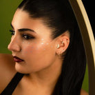 Dianora Piercing-14 Ayar Altın 13 Taşlı Tragus Piercing-Tragus Piercing-5-Milagron.com