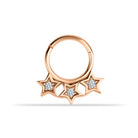 14 Ayar Altın 3 Yıldız Minimal Halka Piercing