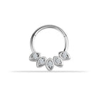 14 Ayar Altın 5 Göz Minimal Halka Piercing