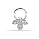 14 Ayar Altın Arı Motifli Minimal Halka Piercing
