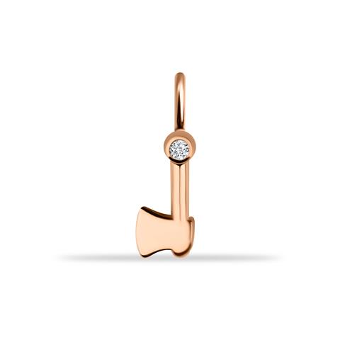 14 Ayar Altın Balta Motifli Minimal Charm