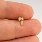 Dianora Piercing-14 Ayar Altın Balta Tragus Piercing-Tragus Piercing-10-Milagron.com