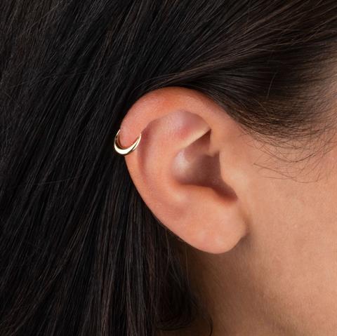 14 Ayar Altın Bold Minimal Halka Piercing