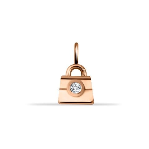 14 Ayar Altın Çanta Motifli Minimal Charm