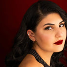 Dianora Piercing-14 Ayar Altın Damla Taş Sallantılı Minimal Tragus Piercing-Tragus Piercing-6-Milagron.com