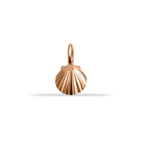 14 Ayar Altın Deniz Kabuğu Motifli Minimal Charm