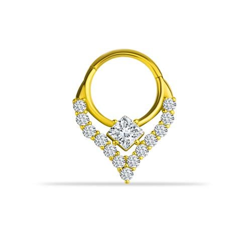 14 Ayar Altın Étoile Minimal Halka Piercing