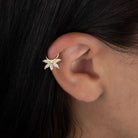 14 Ayar Altın Flora Minimal Halka Piercing