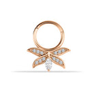 14 Ayar Altın Flora Minimal Halka Piercing