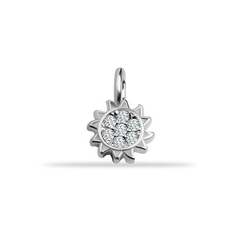 14 Ayar Altın Güneş Motifli Minimal Charm