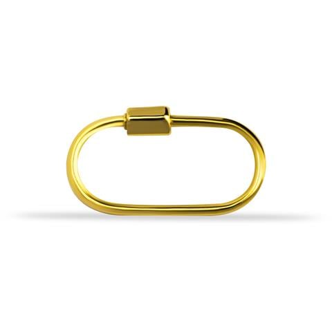 14 Ayar Altın İnce Charm Kilidi Carabiner