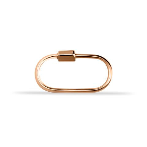14 Ayar Altın İnce Charm Kilidi Carabiner