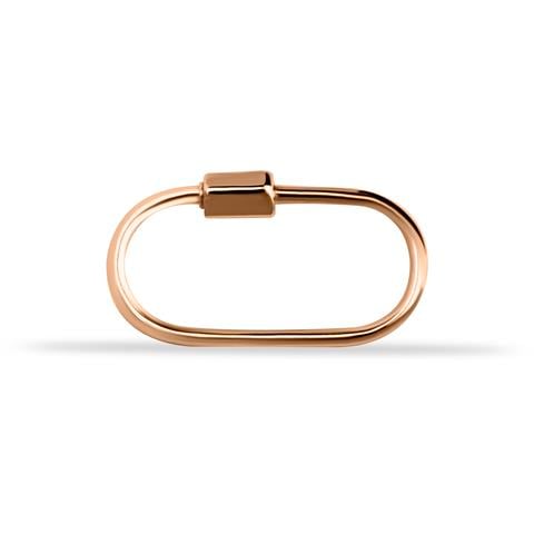 14 Ayar Altın İnce Charm Kilidi Carabiner