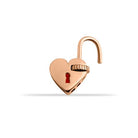 14 Ayar Altın Kalbin Kilidi Charm Kilidi Carabiner