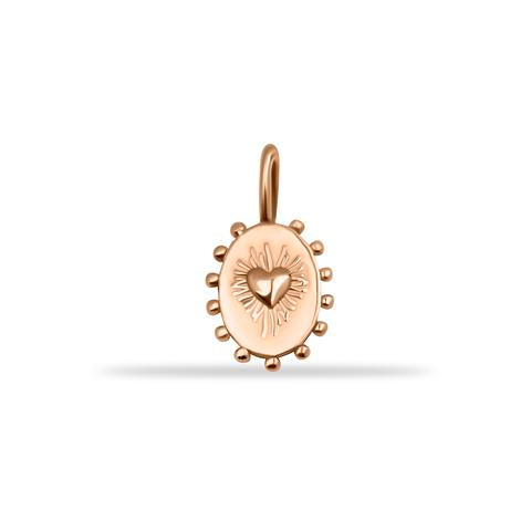 14 Ayar Altın Kalp Motifli Minimal Charm