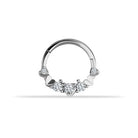 14 Ayar Altın Kalp Motifli Minimal Halka Piercing