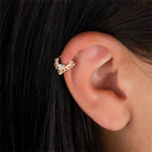 14 Ayar Altın Kalp Taşlı Minimal Halka Piercing