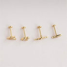 Dianora Piercing-14 Ayar Altın Kalp Tragus Piercing-Tragus Piercing-9-Milagron.com
