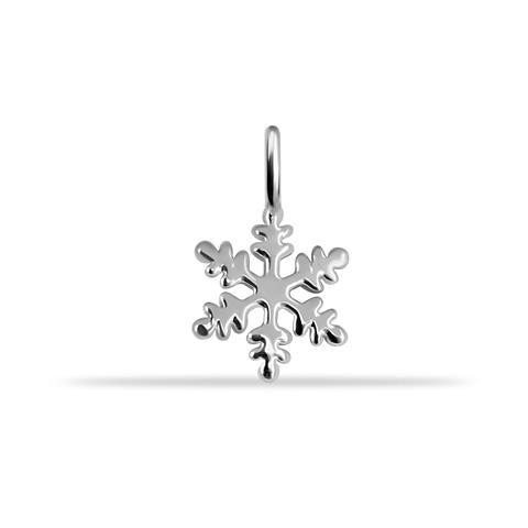 14 Ayar Altın Kar Tanesi Motifli Mineli Minimal Charm