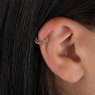 14 Ayar Altın Labirent Minimal Halka Piercing
