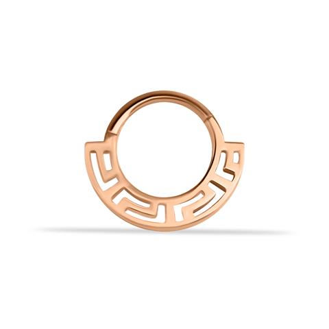 14 Ayar Altın Labirent Minimal Halka Piercing
