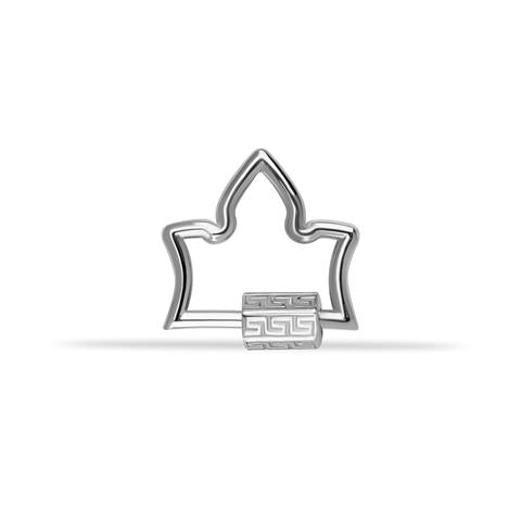 14 Ayar Altın Labirent Motifli Yaprak Charm Kilidi Carabiner