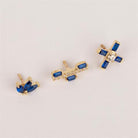 Dianora Piercing-14 Ayar Altın Lacivert Baget Taşlı Minimal Tragus Piercing-Tragus Piercing-7-Milagron.com