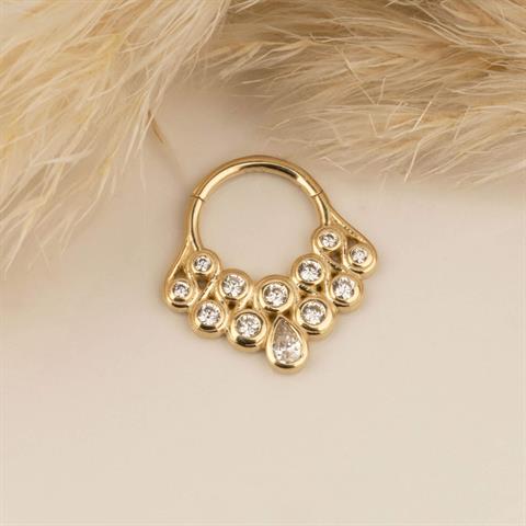 14 Ayar Altın Liora Minimal Halka Piercing