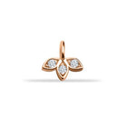 14 Ayar Altın Lotus Motifli Minimal Charm