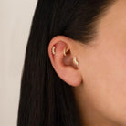 Dianora Piercing-14 Ayar Altın Markis Göz Tragus Piercing-Tragus Piercing-6-Milagron.com