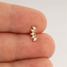 Dianora Piercing-14 Ayar Altın Markis Göz Tragus Piercing-Tragus Piercing-7-Milagron.com