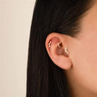 Dianora Piercing-14 Ayar Altın Markis Taşlı Helix Kıkırdak Piercing-Helix Piercing-4-Milagron.com