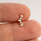 Dianora Piercing-14 Ayar Altın Markis Taşlı Helix Kıkırdak Piercing-Helix Piercing-5-Milagron.com