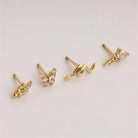 Dianora Piercing-14 Ayar Altın Markis Taşlı Peri Helix Kıkırdak Piercing-Helix Piercing-7-Milagron.com