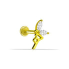 Dianora Piercing-14 Ayar Altın Markis Taşlı Peri Tragus Piercing-Tragus Piercing-1-Milagron.com
