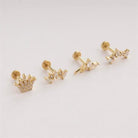 Dianora Piercing-14 Ayar Altın Markis Taşlı Peri Tragus Piercing-Tragus Piercing-9-Milagron.com