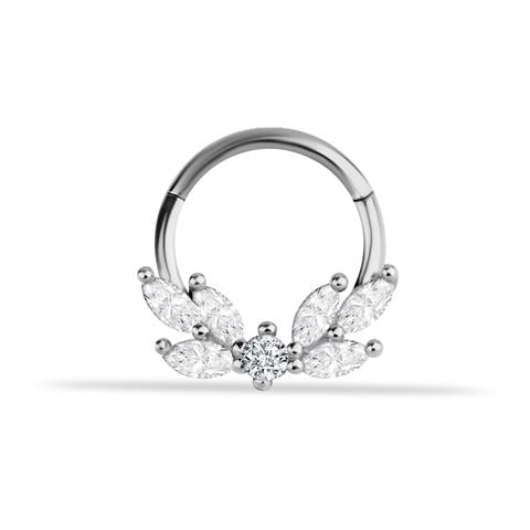 14 Ayar Altın Markiz Lumière Minimal Halka Piercing