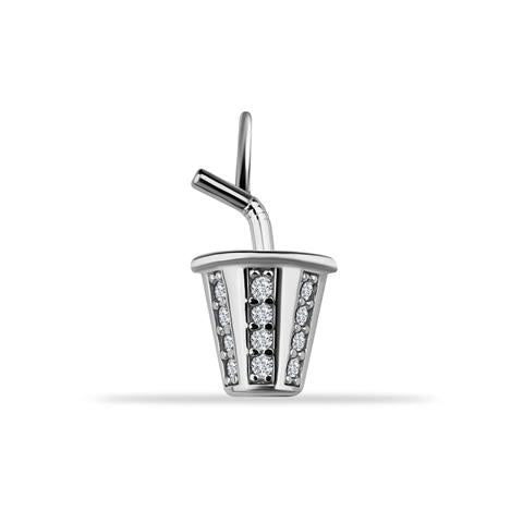 14 Ayar Altın Milkshake Motifli Minimal Charm
