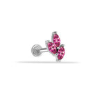 Dianora Piercing-14 Ayar Altın Pembe Markis Taşlı Minimal Tragus Piercing-Tragus Piercing-3-Milagron.com