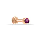 Dianora Piercing-14 Ayar Altın Pembe Tektaşlı Minimal Tragus Piercing-Tragus Piercing-2-Milagron.com