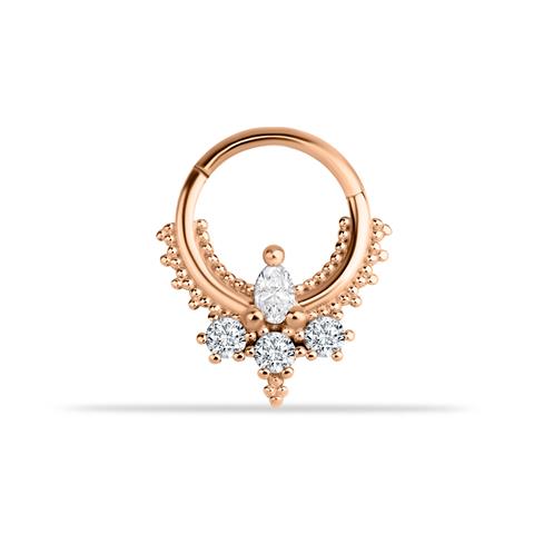 14 Ayar Altın Regina Minimal Halka Piercing