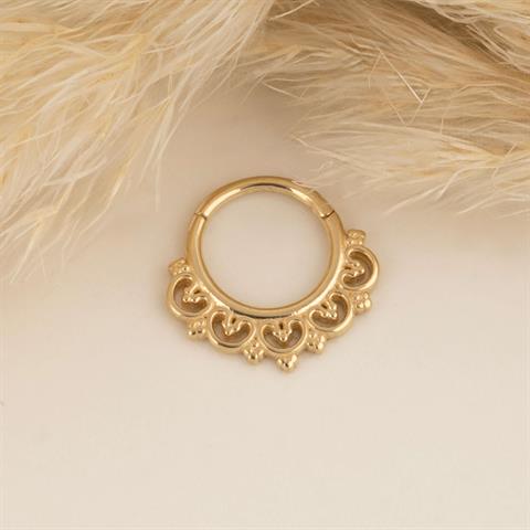 14 Ayar Altın Seraphina Minimal Halka Piercing