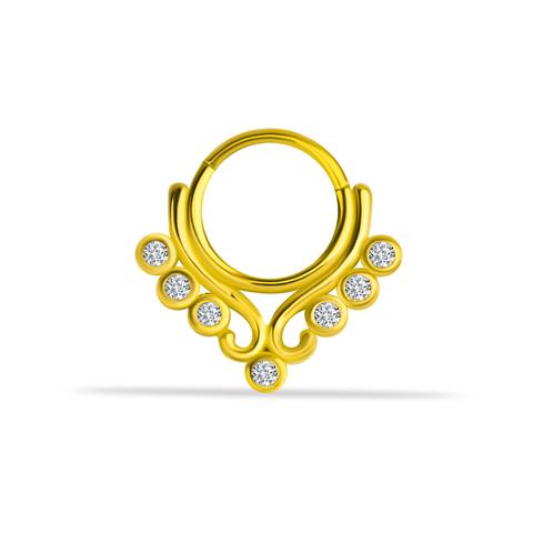 14 Ayar Altın Serapis Minimal Halka Piercing