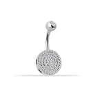 14 Ayar Altın Sıra Taşlı Daire Göbek Piercing