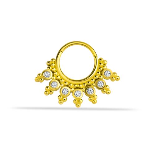 14 Ayar Altın Solaris Minimal Halka Piercing