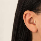 Dianora Piercing-14 Ayar Altın Sorino Tragus Piercing-Tragus Piercing-4-Milagron.com