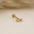 Dianora Piercing-14 Ayar Altın Sorino Tragus Piercing-Tragus Piercing-5-Milagron.com