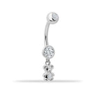 14 Ayar Altın Taşlı Ayıcık Sallantılı Göbek Piercing